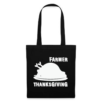 Farmer Thanksgiving Turkey Dinner Food Lover - Stoffbeutel - Schwarz - Vorne