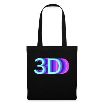 3DDD - Stoffbeutel - Schwarz - Vorne