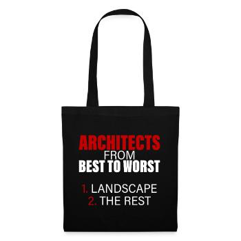 Architects From Best To Worst 1. Landscape 2 - Stoffbeutel - Schwarz - Vorne