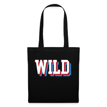 Gliched sauvage - Sac en tissu - noir - Devant
