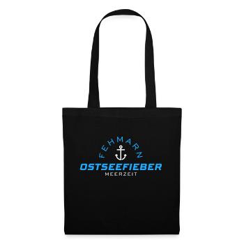 Ostseefieber- Fehmarn Weiß - Stoffbeutel - Schwarz - Vorne