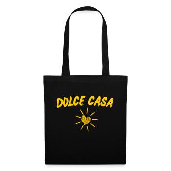 Dolce Casa Sweet Home Süßes Zuhause - Stoffbeutel - Schwarz - Vorne