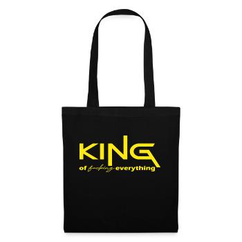 Roi de tout cadeau disant jaune - Sac en tissu - noir - Devant