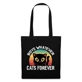 Boys Whatever Cats Forever 2 - Sac en tissu - noir - Devant