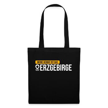Meine Heimat ist das Erzgebirge - Stoffbeutel - Schwarz - Vorne