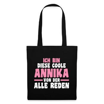 Annika - Stoffbeutel - Schwarz - Vorne
