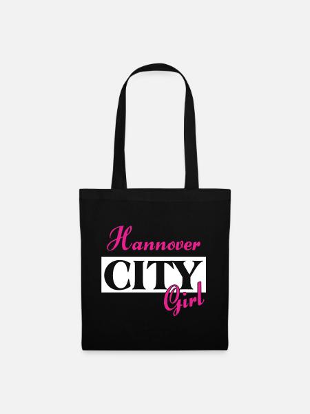 Hannover City Girl Städtenamen Outfit - Stoffbeutel - Schwarz