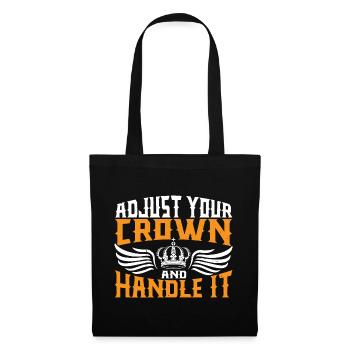 Ajustez votre couronne et manipulez-la 10 - Sac en tissu - noir - Devant