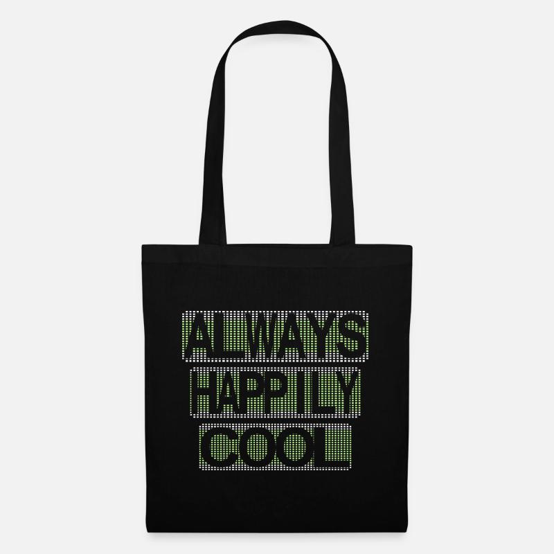 always happily cool green - Stoffbeutel - Schwarz