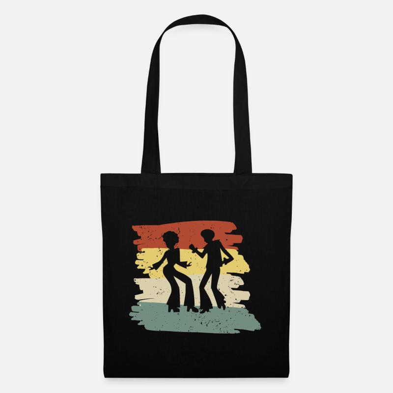 Regenbogen Tanzsilhouette - Stoffbeutel - Schwarz