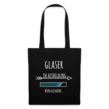 Glaser Ausbildung Beruf Geschenk - Stoffbeutel - Schwarz - Vorne