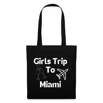 Voyage entre filles à Miami pour enterrement de vie de jeune fille - Sac en tissu - noir - Devant