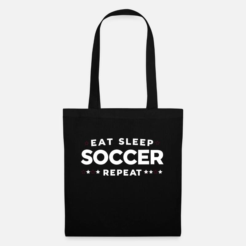 Eat Sleep Soccer Repeat - Stoffbeutel - Schwarz