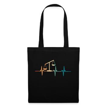 Battement de cœur balance - Sac en tissu - noir - Devant