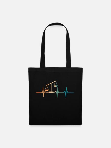 Battement de cœur balance - Sac en tissu - noir