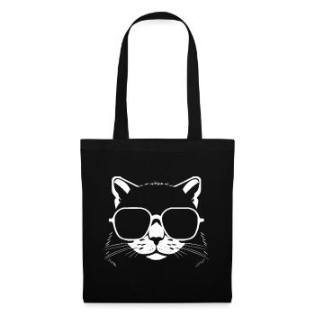Funny Cat with Sunglasses Kitten Sunglas Cats - Tote Bag - black - Front
