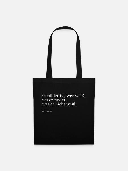 Gebildet ist... - Stoffbeutel - Schwarz