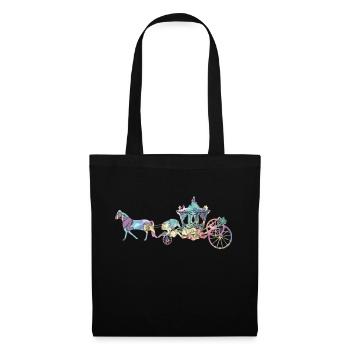 Silhouette de carrosse - Sac en tissu - noir - Devant