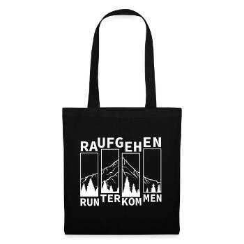berge wandern wanderweg sport geschenk outdoor - Stoffbeutel - Schwarz - Vorne