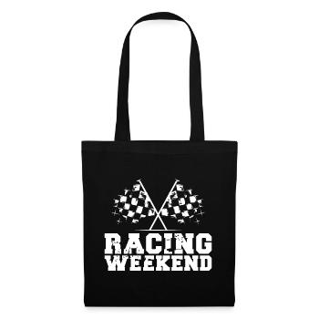 Racing Weekend Cars Racing Symbol Flag - Tote Bag - black - Front