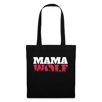 Mama Wolf - Wolf Lover Mom Mother's Day Enthusiast - Tote Bag - black - Front
