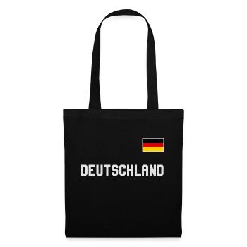 Look maillot de l’Allemagne avec drapeau sur la poitrine - Sac en tissu - noir - Devant