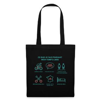 Cyclist Passion Humor Cycling - Tote Bag - black - Front