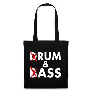 Drum and bass - rum and ass - Sac en tissu - noir - Devant