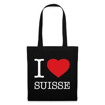 I LOVE SUISSE Switzerland - Tote Bag - black - Front