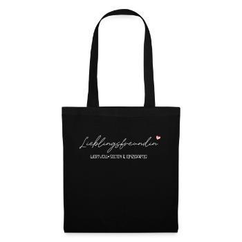 Lieblingsfreundin - Stoffbeutel - Schwarz - Vorne