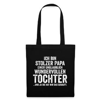 Dad Father Father's Day Daughter - Tote Bag - black - Front