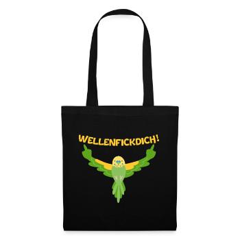 Wellensittich - Must-Have für Vogel-Fans mit Humor - Stoffbeutel - Schwarz - Vorne