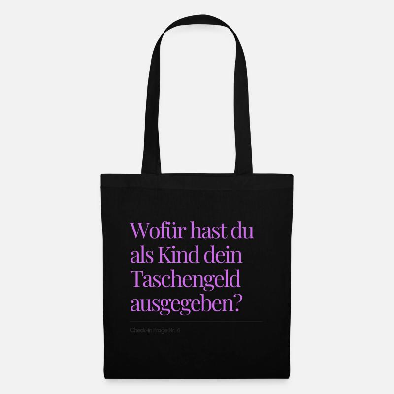 Check-in Frage Nr. 4 - Stoffbeutel - Schwarz