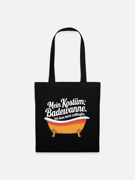 Mein Kostüm: Badewanne - Ich Lass Mich Volllaufen - Stoffbeutel - Schwarz