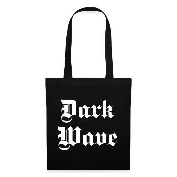 Dark Wave Musik Gothic Typografie - Stoffbeutel - Schwarz - Vorne