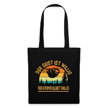 paresseux dictons drôles tenues amusantes - Sac en tissu - noir - Devant