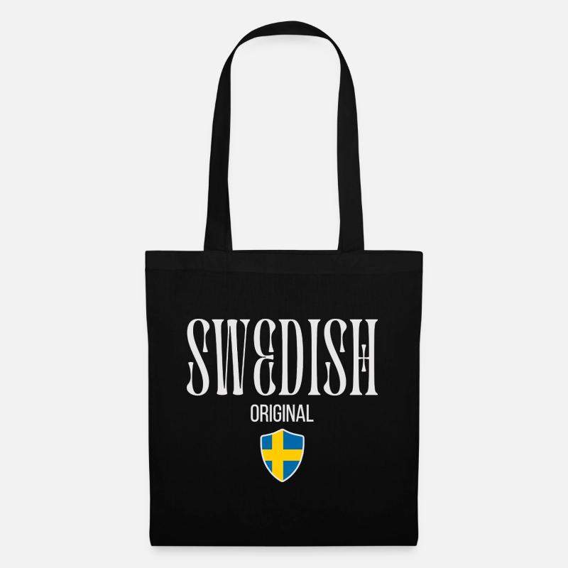 Original schwedisch, schwedischer Stolz - Stoffbeutel - Schwarz