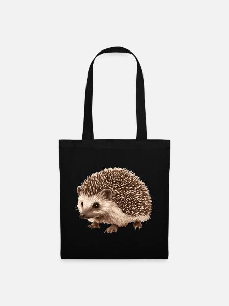 Igel - Stoffbeutel - Schwarz