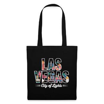 Las Vegas City of Lights – Retro Casino - Stoffbeutel - Schwarz - Vorne