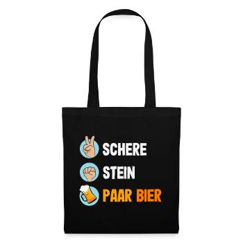 Lustiges Vatertag Geschenk Papa Bier - Stoffbeutel - Schwarz - Vorne