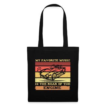 Sonorité et musique du moteur pour les fans de voitures - Sac en tissu - noir - Devant
