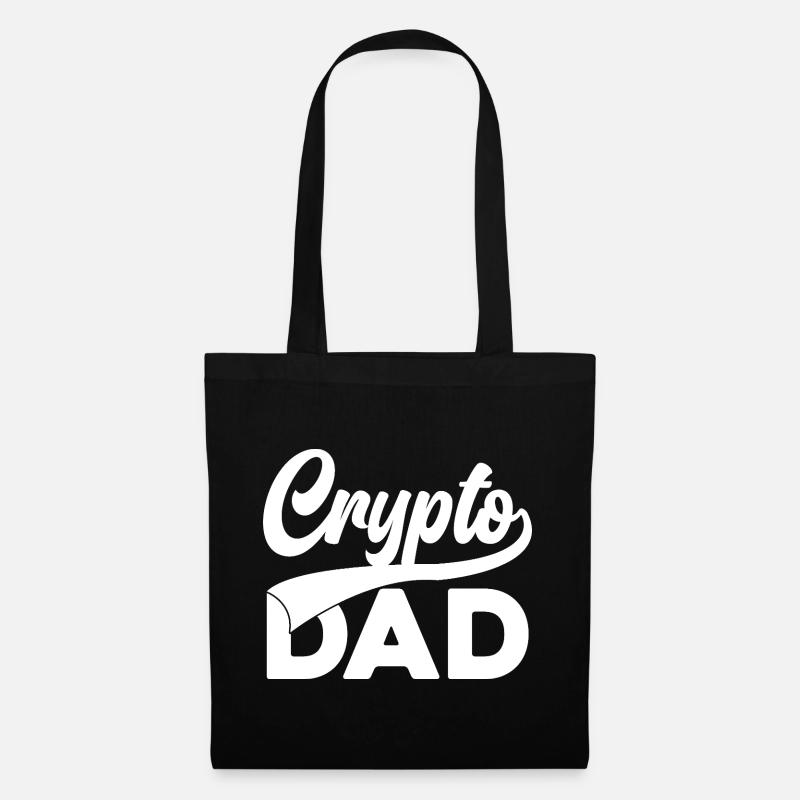 Crypto Dad Script Logo - Stoffbeutel - Schwarz
