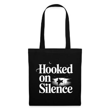 Motif de pêche en silence - Sac en tissu - noir - Devant