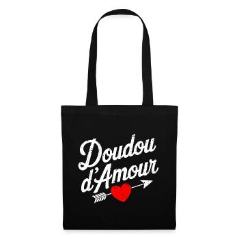 Valentine's Day Love Cuddly Toy Couple - Tote Bag - black - Front
