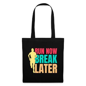 Courir Courir Maintenant Break Plus tard Marathonien - Sac en tissu - noir - Devant