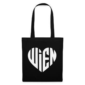 Vienna Typo Geometric Heart - Tote Bag - black - Front