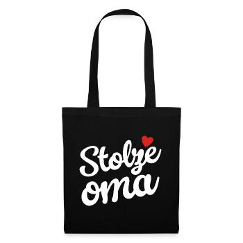 Stolze Oma - Stoffbeutel - Schwarz - Vorne