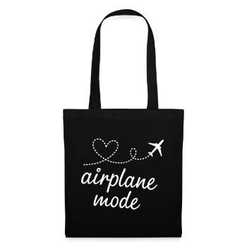 Airplane Mode Heartline - Tote Bag - black - Front