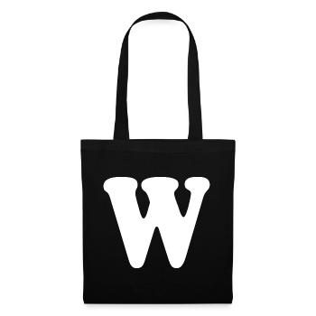 Large W Style Print | Letter W | W Logo - Tote Bag - black - Front