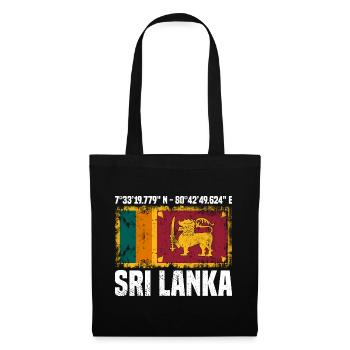 Coordonnées du Sri Lanka - Sac en tissu - noir - Devant